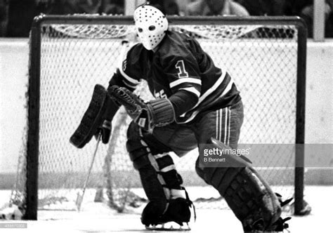 Goalie Joe Daley 1 Of The Winnipeg Jets Defends The Net During A Wha