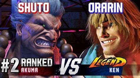 Sf Shuto Ranked Akuma Vs Orarin Ken High Level Gameplay Youtube