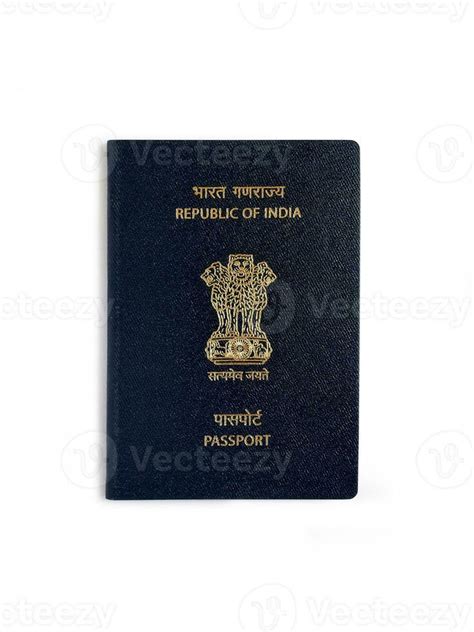 Indian Passports White Background With Black Leather Finish Top Front Angle 34918862 Stock