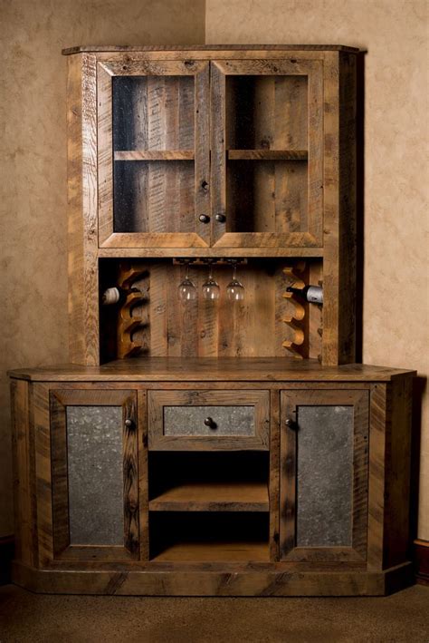 Corner Bar Handcrafted From Reclaimed Barnwood By Mortise Tenon