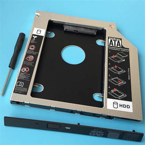 New 2nd HDD Caddy 9 5mm Universal SATA To SATA Hard Drive Adapter For