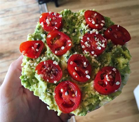 Avocado And Tomatoes On Brown Rice Cake Directions Calories Nutrition And More Fooducate