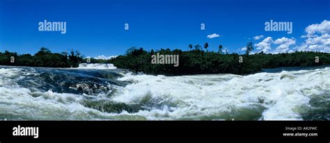 Africa Uganda Jinja Nile River Flows Over Rapids At Bujagali Falls Near