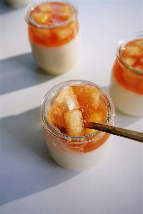 Peach Panna Cotta Qiu Qiu Food Simple Recipes