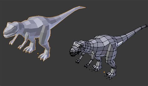 Modeling Uvmapping And Texturing A Low Poly T Rex In Blender Part 2