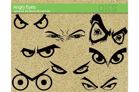 Angry Eyes Vector Graphic by CrafterOks · Creative Fabrica