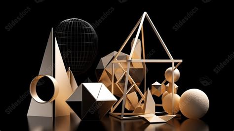 Exploring Various Geometric Forms In 3d Design Powerpoint Background ...