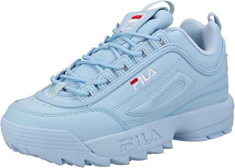 Fila Disruptor Ii Premium Womens Trainers Light Blue White 8 Uk