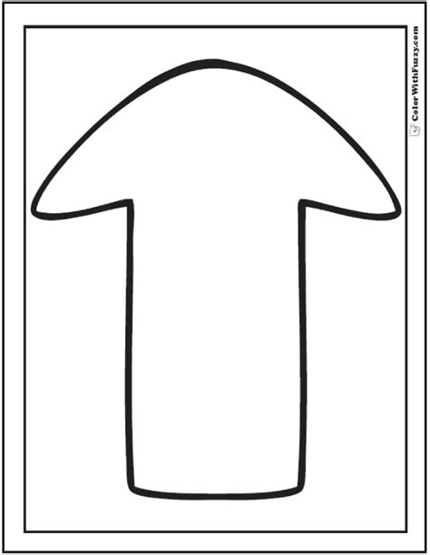 Arrow Shape Coloring Page