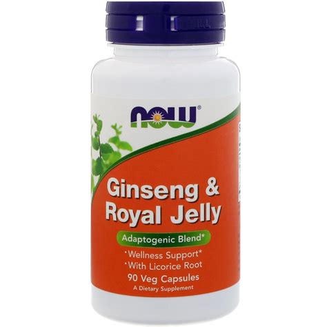 Now Foods Ginseng And Royal Jelly 90 Veg Capsules By Iherb