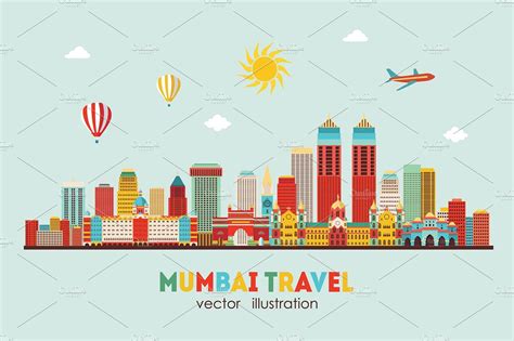 Mumbai skyline | Work Illustrations ~ Creative Market