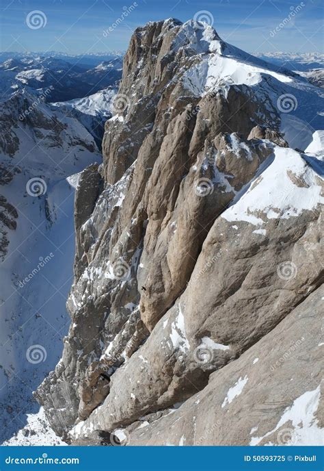 Marmolada The Highest Peak Of The Dolomites Italy Stock Image Image