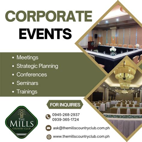 Corporate Events The Mills Country Club