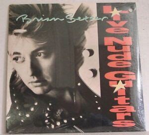 BRIAN SETZER LIVE NUDE GUITARS SEALED RARE LP 1988 E1 46963 HOLE