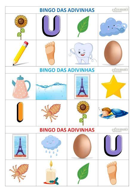 Bingo Das Adivinhas Educa O Infantil Alfabetiza O Bingo