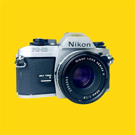 Nikon Fg 20 35mm Slr Film Camera With Nikon E Series 50mm F1 8 Film