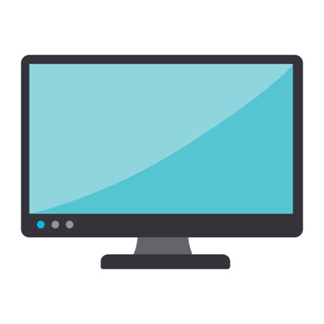 Computer monitor flat icon - Transparent PNG & SVG vector file