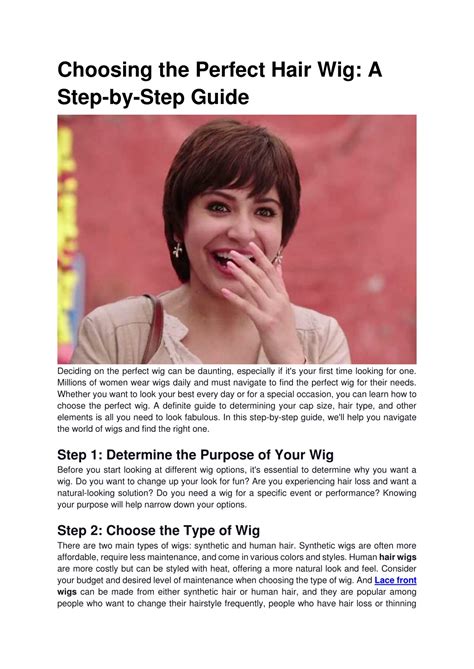 Ppt Choosing The Perfect Hair Wig A Step By Step Guide Powerpoint Presentation Id 12065139