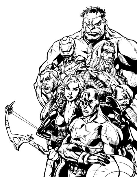 Avengers Image To Download And Color Avengers Coloring Pages For Kids