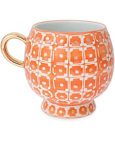 Oliver Bonas Tamma Orange Porcelain Mug