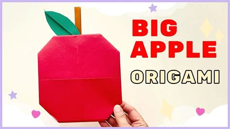 🍎 Big Apple Origami Easy Origami Paper Apple Fruit Origami Fruit