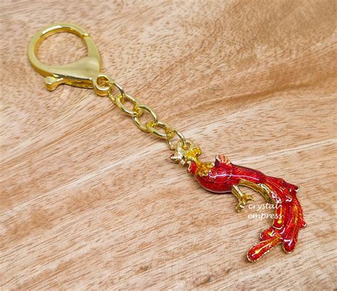 2023 Rising Phoenix Keychain Crystal Empress Feng Shui Store