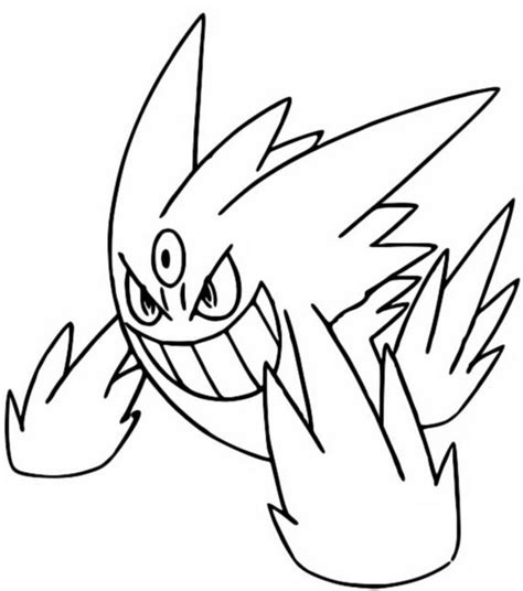 Desenho Para Colorir Pok Mon Megaevolu O Mega Gengar