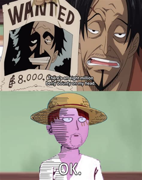 Shanks Seeing The Million Berry Bounty One Piece Know Your Meme