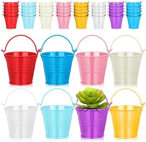 Amazon Pack Mini Metal Buckets With Handle Galvanized Bucket