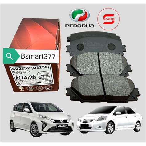 Perodua Front Brake Pads Alza First Model Facelift Toyota