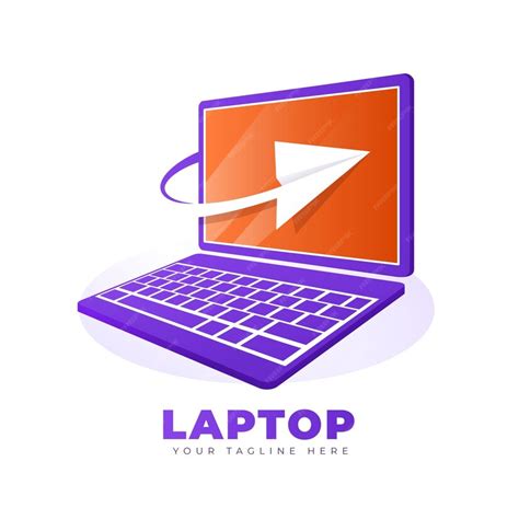 Free Vector Gradient Laptop Logo Template