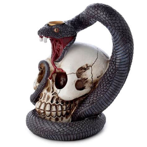 Quemador De Incienso De Reflujo Serpiente Y Calavera Fuente De Humo