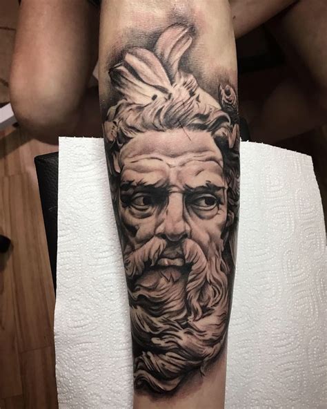 2 session neptun Poseidon Нептун Посейдон Portrait tattoo Tattoos