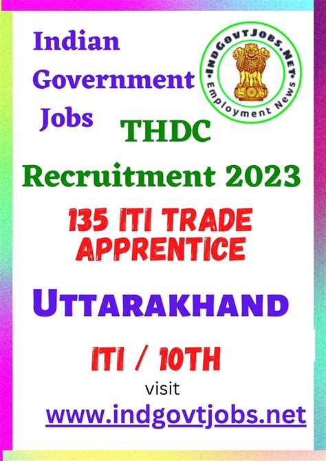 THDC Recruitment 135 ITI Apprentice Best Job Vacancy 2023