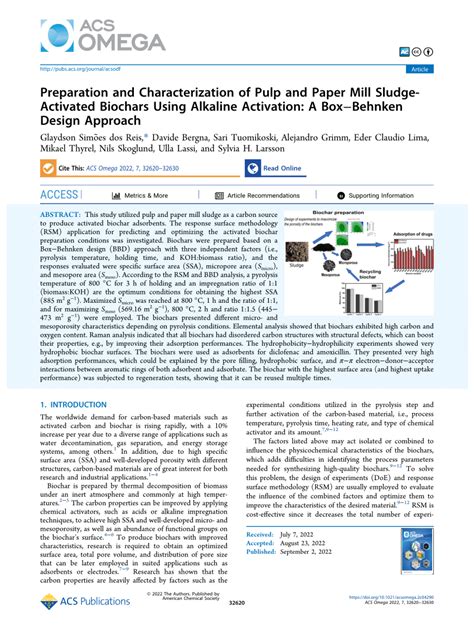 PDF Preparation And Characterization Of Pulp And Paper Mill Sludge