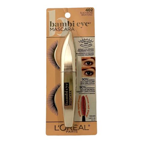 L Oreal Paris Bambi Eye Washable Mascara Lasting Volume Black Brown