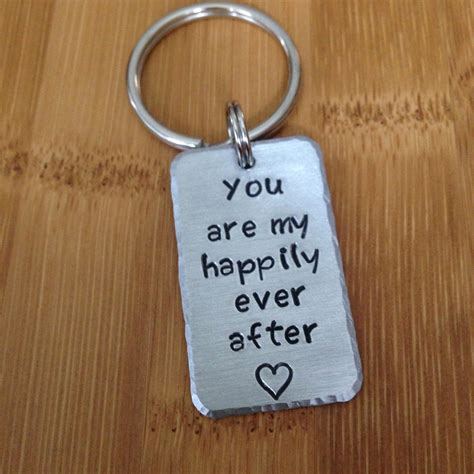 You Are My Happily Ever After Hand Stamped Keychain | Etsy