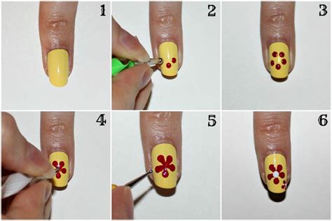 Flower Nail Art Tutorial Step By Step