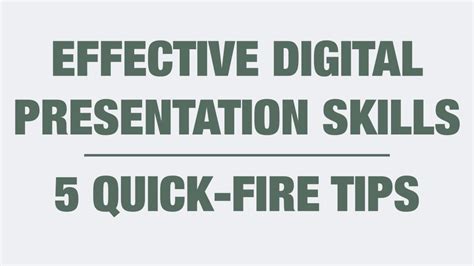 effective digital  skills  quick fire tips