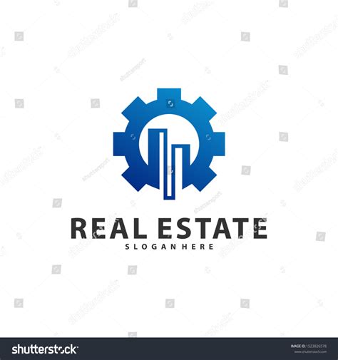 City Gear Logo Vector Industrial Symbol Vector De Stock Libre De