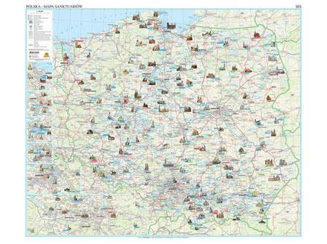 Polska Sanktuaria Polski Mapa Cienna Arkusz Lam