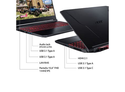 Ripley NOTEBOOK GAMER ACER NITRO 5 AN515 57 5069 4 INTEL CORE I5 16