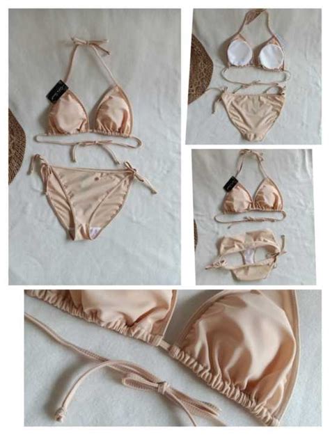 Bk R Light Beige Bikini Pantai Segitiga Ikat With Foam Lazada