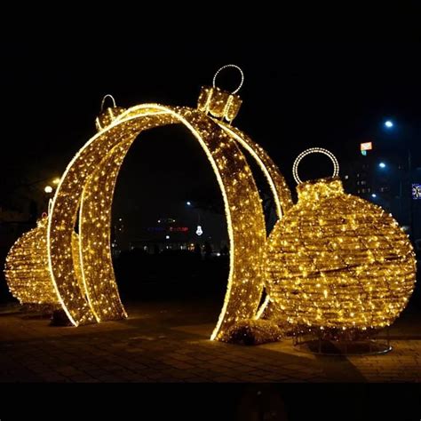 Outdoor Giant Led Lighted Illuminated 3d Ornament Arch Decoration For