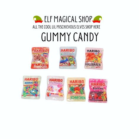 Miniature Gummy Candy Bag Gummy Candy For Christmas Elf Doll Etsy