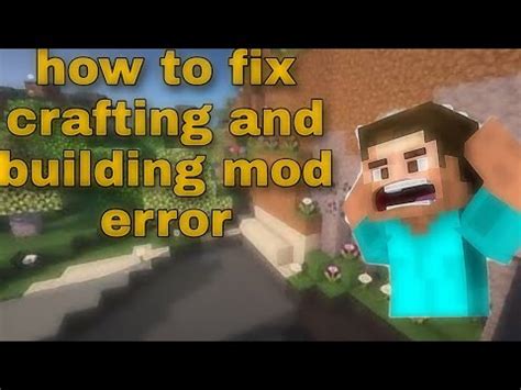 fix crafting  building mode error youtube