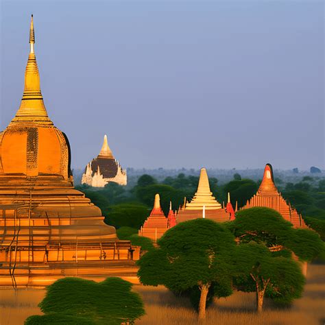 Bagan Myanmar Temples Photograph · Creative Fabrica