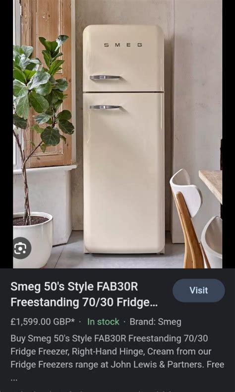 Smeg refrigerator Fridge freezer, Furniture & Home Living, Bathroom ...