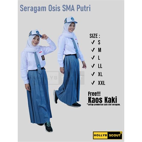 Jual Seragam Osis Sd Smp Sma Atasan Dan Bawahan Osis Putri Shopee