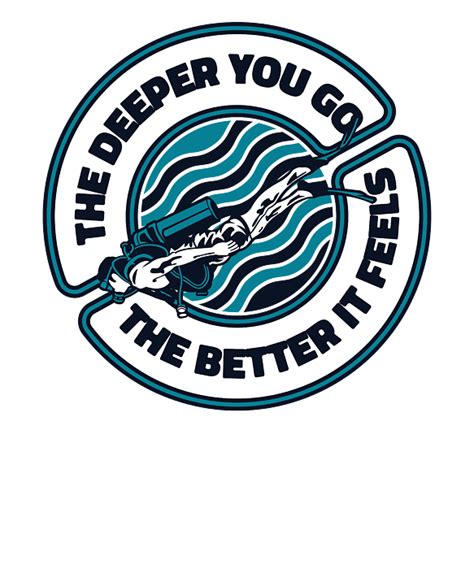 The Deeper You Go The Better It Feels Underwater Scuba Diver Greeting